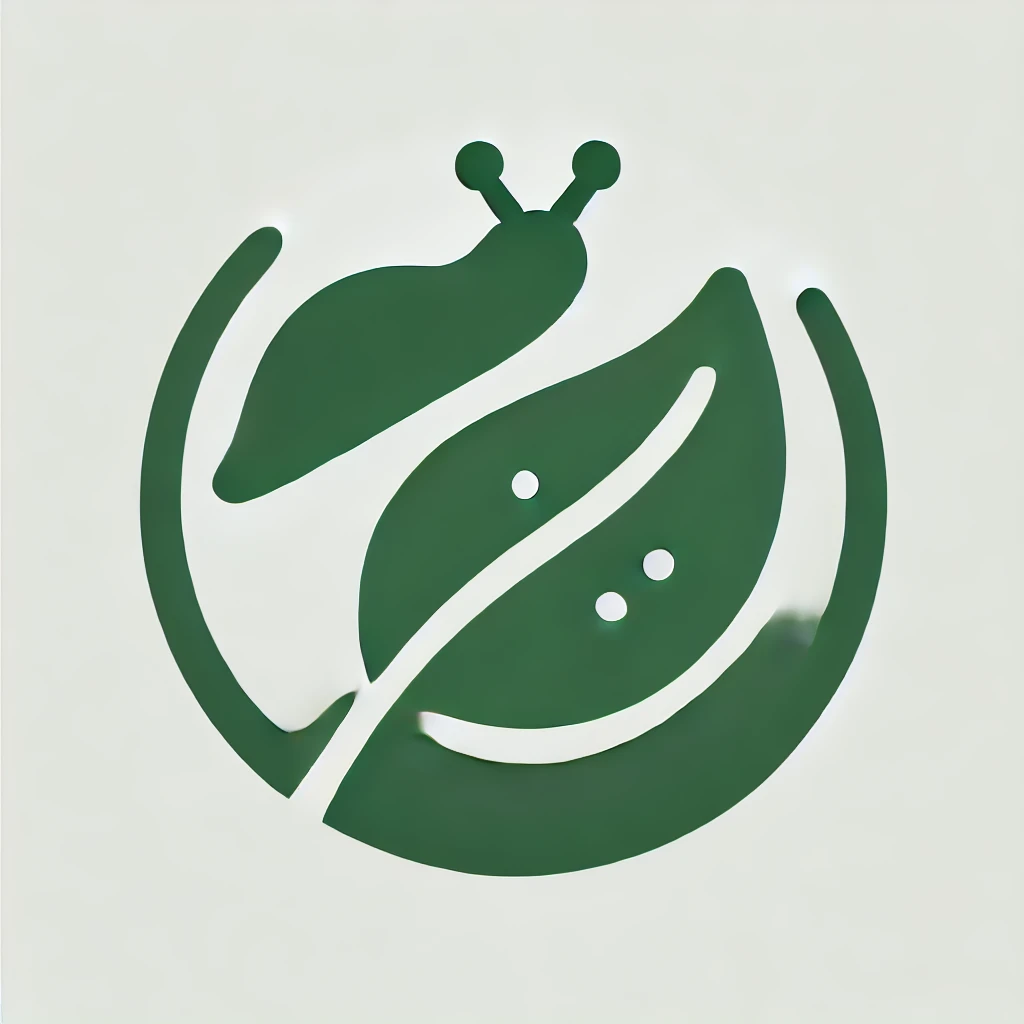 DALL·E 2024-11-08 10.54.02 - A minimalist, eco-friendly site icon for EcoSlug, representing natural and sustainable pest control. The icon should feature a simple, stylized slug o